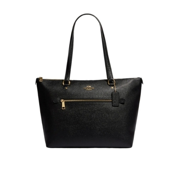Coach Gallery Tote in Black Crossgrain‎ Leather with Goldtone Hardware - Picture 15 of 16